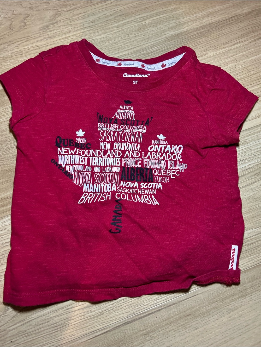 Canadian Provinces Graphic Tee for Kids - Red